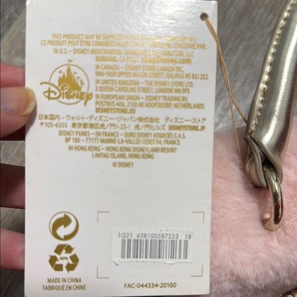 Disney Princess Pink Faux Fur Handbag with Gold Sequin Bow for girls - Picture 10 of 11